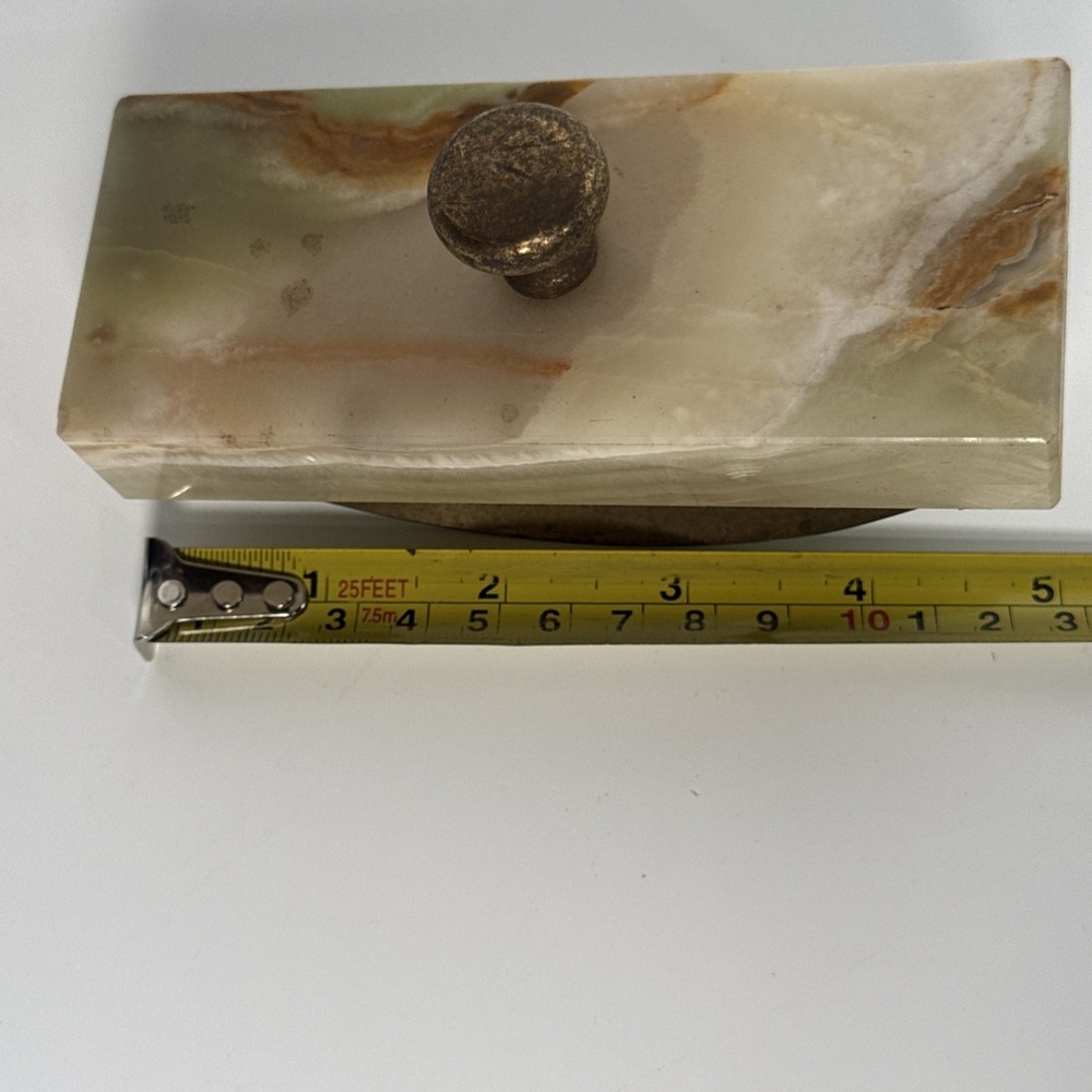 Onyx Italian Marble Rocker‎ Desk Ink Blotter & Letter Opener - Picture 14 of 14